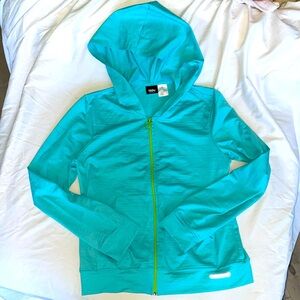 Massimo hooded pullover with full length zipper and front pockets